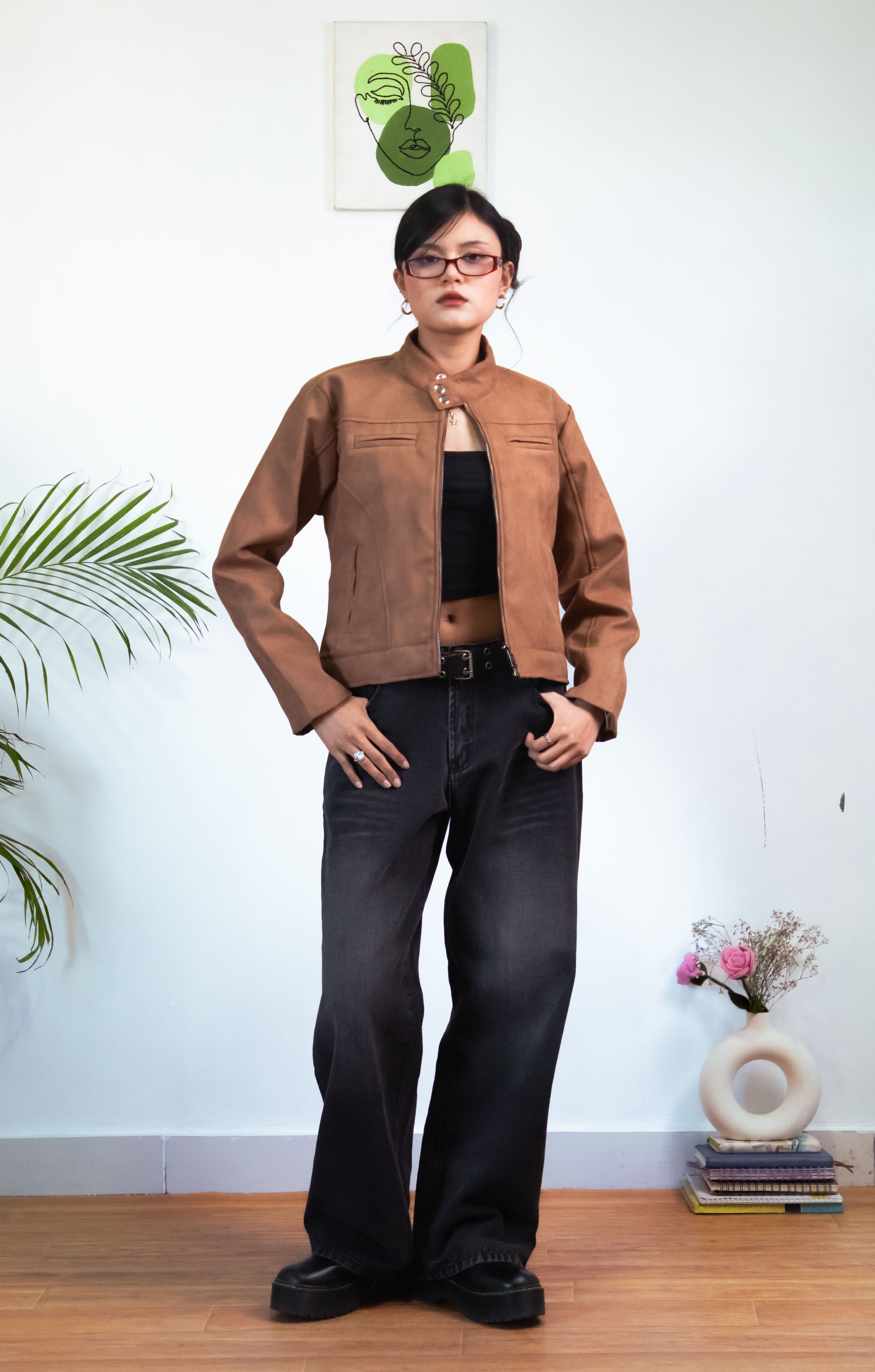 MOTO Caramel Suede Jacket